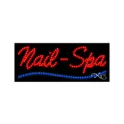 NEW "NAIL-SPA" UNDERLINE 27x11 SOLID & ANIMATED LED SIGN w/CUSTOM OPTIONS 20584