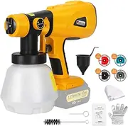 Paint Sprayer Compatible with Dewalt 20V MAX Battery, HVLP Paint Spray Gun with Brushless Motor