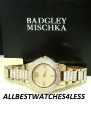 Badgley Mischka BA/1410RGRG Swarovski Crystals Rose-Gold Tone Women's Watch