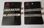2 Sets Rhinestone Jungle Black Silver White Paparazzi Hair Clip Accessory