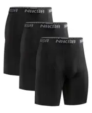 3 Pack Compression Shorts Men, Spandex Athletic Workout Running Shorts Perfor...