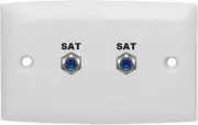 TV Satellite Pay TV Dual F-Type Wall Plate Plug Foxtel Approved Antenna Aerial