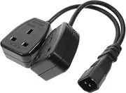 BELLIFFY Power Cable 3 Splitter C14 to UK 13amp Extension Cord High Computer Power Cord