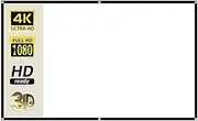 for Home Theater Cinema Indoor Outdoor Backyard Pa 16:9 Ratio Hight-Density Portable Foldable Projection Screen 1080P 3D 4K HD Projector Movie 60 72 84 92 100 120 150 Inchs(60 inch)