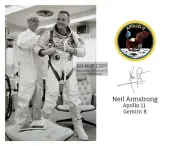 NEIL ARMSTRONG FIRST MAN ON THE MOON APOLLO 11 MISSION PATCH 8X10 PHOTO