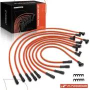 9x Red 8mm Spark Plug Wire Set for Chevy Chevrolet 454 Big Block Straight Boots (for: Chevrolet)