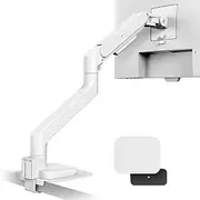 BenQ Ergo Monitor Arm -Gas Spring Monitor Stand for Up to 45'' & 20 kg Screens, Heavy Duty, Quick Installation, No Wobbling, Top Clamp and Grommet Base, Reinforcement Plate, VESA 75x75 &100x100 mm