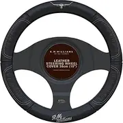 Sperling RM Williams 15'' Car Leather Steering Wheel Cover 38cm Black