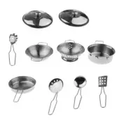 Mini kitchen Cookware Set Utensils Preschool Dolllhouse Toy