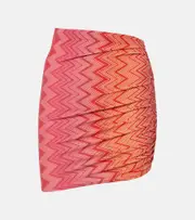 [Missoni] Missoni Zigzag lamé miniskirt UK 10 red