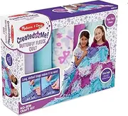 Melissa & Doug Created by Me - Butterfly Fleece Quilt (Sewing & Weaving, Material, 48 Pieces, 5’ W x 4’ L)
