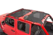 TrailFX MBT003 Bikini Top Black Mesh for Windshield & Roll Bar Full Coverage