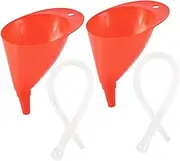 2 Sets Cars car Accessory Long Funnel Transmission,Fuel Funnel Gas Oil Change Tools Transmission Fluid Capless Gas Tank Funnel Oil Funnel with Detachable Spout and Filter for Gasoline/Coolant