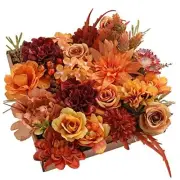 Artificial Flowers 25pcs Real Looking Red Silk Fake Flowers Combo with Stems