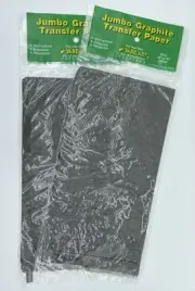 Jumbo Graphite Transfer Paper 2pk~ 18 x 36 ~Yard Art Reusable Non-Smear Erasable