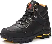 [SUREWAY] Men's 6" Soft/Steel Toe Heavy Duty Waterproof Work Boot - Leather,Lace Up,Oil/Slip Resistant Dual-Density Comfortable Outsole,EH Construction Industrial Ankle Safety Men Work Boots