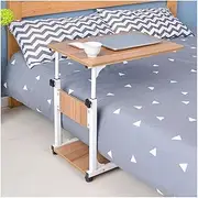 Overbed Table Overbed Table Steel Frame Lifting Computer Desk Height Adjustable Side Table with Wheels Laptop Desk Mobile Standing Desk Portable