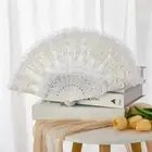 Retro Court Style Lace Folding Fan Handheld Bride Hand Fan Cosplay