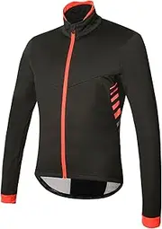 [rh+] Logo II Jacket - Cycling Jacket for Men, Comfort Fit, Windproof Fabric, Black/Red Code, L