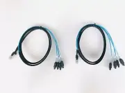 2X 1M Mini SAS 4i SFF-8087 36-Pin Male to 4 SATA 7-Pin Splitter Adapter Cable