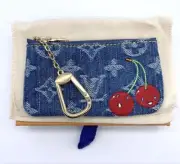 Louis Vuitton x Takashi Murakami M14938 Pochette Cles Cherry Denim 2025 JP