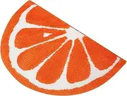 Bathroom Mat - Slide Bath Rug | Semicircle Bath Mat, Lemon Fruit Bathroom Rugs, Semicircle Absorbent Anti-Sledge Home Decoration Machine Washable Cute Floor Rug For You