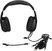 GS401 Professional Gaming Headset Wired Stereo Headphones with Detachable Microphone 7.1 Virtual Surround Sound for PC Laptop Phone Game Console Black (3.5mmプラグ付き)