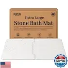 PUCUN 32 * 20 Stone Bath Mat Large Diatomaceous Earth Non-Slip Stone Shower M