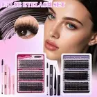 Curl Single Lashes DIY Extension Set Thick Extension Lengthened False Lashes Set