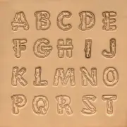 3/4" Wood Log Cabin Letters Alphabet Leather Stamp Set Leatherworking Tool Craft
