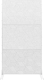 Outdoor Privacy Fence Screen, Outdoor Decorative Panels, Privacy Screen Fence Panels for courtyards, Gardens, Decks, Swimming Pools, and backyards (White)