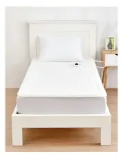 [Dreamaker] Fleece Top Electric Blanket Long Single Left-Hand Side Controller in White