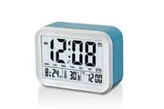 Vanguard Portable Blue LCD Time Signal Talking Desk Clock with Snooze Alarm