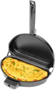 Fox Run Egg Pan, Non-Stick Folding Omelette 8" Black
