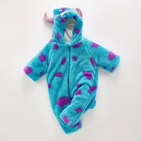 在飛比找蝦皮購物優惠-蘇利文 藍牛 萬聖節 新生嬰兒服裝連身衣 毛怪 浣熊 連身衣