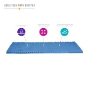 Egg Crate Convoluted Foam Hospital Bed Mattress1 1/2" Pad Topper Twin Size NEW