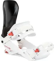 Nitro One Men's Snowboard Bindings, Black/White/Red, Large MY25