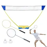 Garden Badminton Set - Complete Garden Playset Includes Racket, Net, Posts and Shuttlecocks for Family Entertainment, Easy to Set Up Sports Set for Y