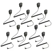 10 Set Mini Small Single Pin Speaker Mic PTT for Motorola MH230R MC225R MC220R