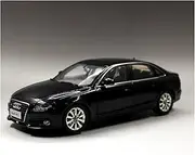 Scale Finished Model Car Die-cast 1:18 for Audi A4 Simulation Alloy Car Model Adult Collectible Decoration Display Gift Miniature Replica Car(Black)