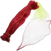 100pcs Watermelon Mesh Bag Kitchen Vegetable Bags Reusable Vegetable Produce Bags Mesh Grocery Bags Mesh Bag for Vegetable Plastic Storage Bag Mesh Bags Drawstring Net Bags Red Pp