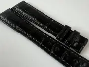 15mm RAYMOND WEIL Watch Strap - Genuine Crocodile Leather - Black - 15/12mm