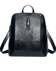 COOLCY Women Real Leather Backpack Shoulder Bag Sorrel