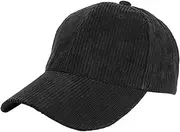 [Generic] Keeping It Reel Hat Male Female Neutral Summer Solid Baseball Caps Corduroy Hat Visors Snap Back Hat Black