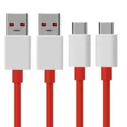 Usb Type C Super Charge Cable For Oneplus 7 Pro / 6T 5T2pcs Red Cables & Adapters