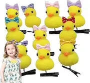 [Generic] 10 Duck Hairpin Set - Animal Hairpins Pack, Cute Duck Hair Clips | Beautiful Yellow Duck Hair Accessories, Little Duck Hairpin Collection for Kids girls Women, Easter Headdress