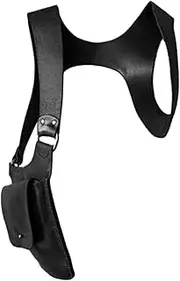 [kowaku] PU Leather Hidden Underarm Shoulder Bag Double Shoulder Strap Women Men Shoulder Wallet Concealed Pack