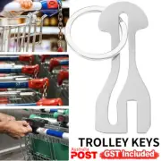 UP10x SHOPPING TROLLEY MASTER KEY TOKEN Portable Travel Easy to use Silver