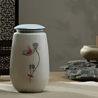 在飛比找樂天市場購物網優惠-功夫陶瓷茶葉罐陶瓷存儲罐 創意普洱茶葉罐 包裝罐封儲物罐茶罐