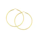 9ct Gold 1.5x50mm Polished Hoop Earrings